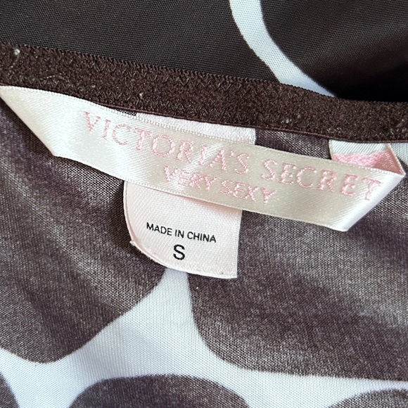 VICTORIAS SECRET Y2K Babydoll Lace Trim Animal Print V Sexy Slip Chemise Small - Picture 2 of 15